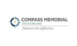 A compass memorial healthcare logo is shown.