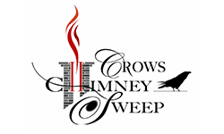 A black and white logo of a chimney sweep.