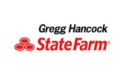 A logo of gregg hancock state farm