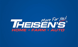 A blue background with the words " more for you " and " theisen 's."