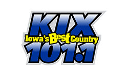 A blue and yellow logo for kix 1 0 1. 1