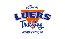 A logo of the trucking company louie luers.