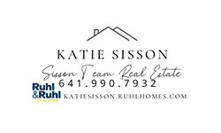 A logo of katie sisson, real estate agent
