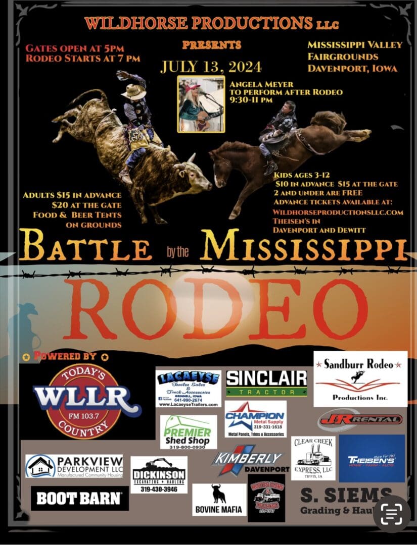 Battle by the Mississippi Rodeo, July 13th, 2024.