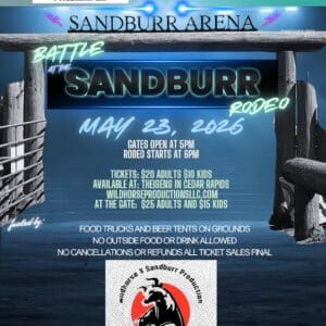 Event poster for Seattle Sandburr Arena on May 28, 2023.